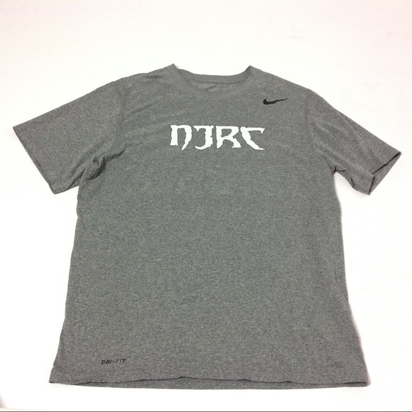 New Nike Dri Fit Shirt Size M Gray Shortsleeve - Picture 1 of 3